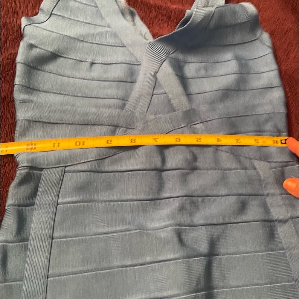 Herve Leger Blue Bandage Dress - Picture 7 of 10